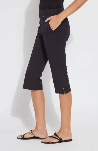 Lyssé Amanda High Waist Pull-on Capri Pants In Black