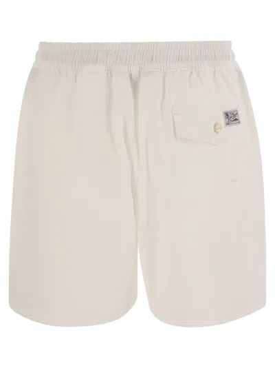 Polo Ralph Lauren Short En Velours Côtelé In White