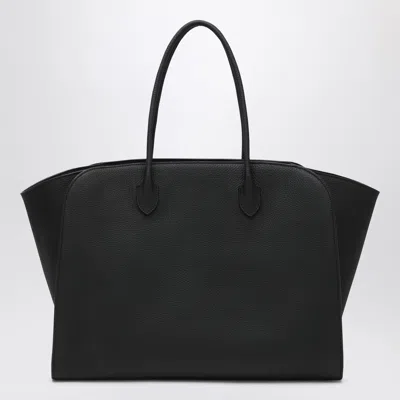 The Row Marlo Grained Leather Tote Bag In Black