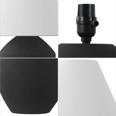 Jonathan Y Ralf 20.5" Minimalist Scandinavian Resin/iron Led Table Lamp In Matte Black