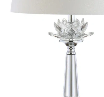 Jonathan Y Day 24.5" Crystal Led Table Lamp, Clear In Clear