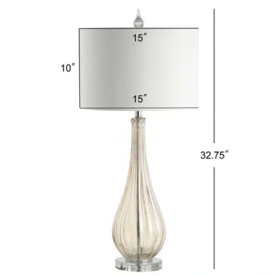 Jonathan Y Dew Drop 32.75" Glass/crystal Led Table Lamp In Champagne