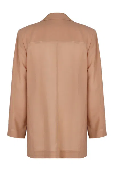 Philosophy Di Lorenzo Serafini Single-breasted One Button Jacket In Beige