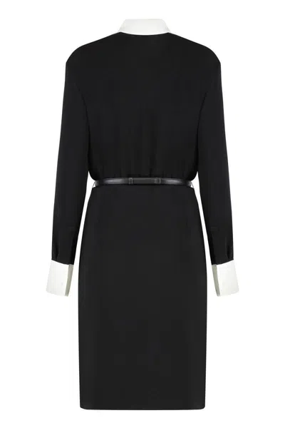 Max Mara Studio Dinar Shirtdress In Black