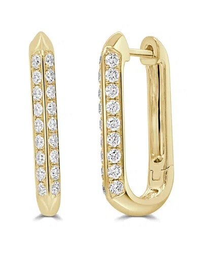 Sabrina Designs 14k 0.56 Ct. Tw. Diamond Rectangular Hoop Earrings