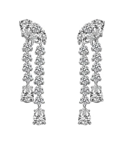 Rachel Glauber Diamond Cz Dangle Earrings