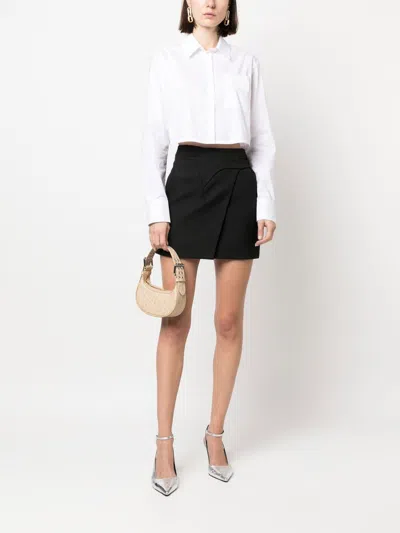 By Far Pre By Far Mini Soho Crocodile-embossed Shoulder Bag In Beige