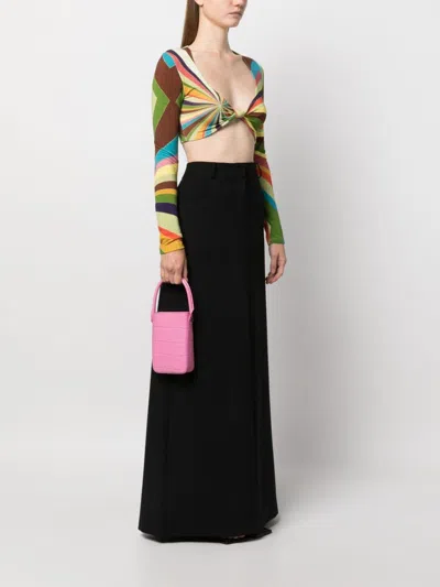 By Far Note Leather Handbag In Fuchsia