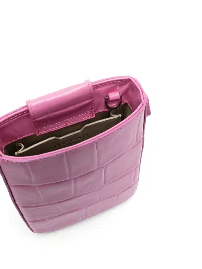 By Far Note Leather Handbag In Fuchsia