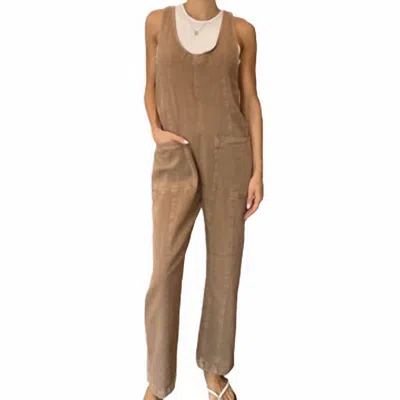 Wishlist Women's Cotton Denim Overalls In Mocha In Brown