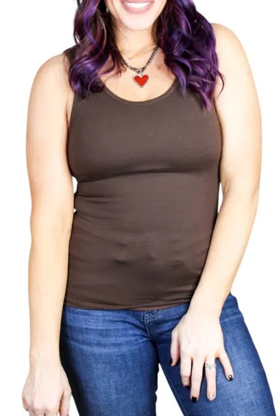Phierce Fashions Smoothing Brami Tank Top In Black In Black