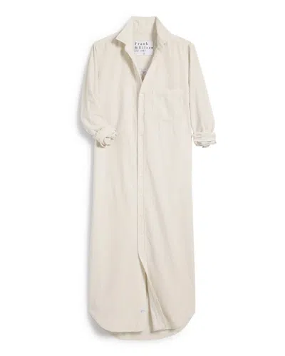 Frank & Eileen The Rory Maxi Shirtdress In Vintage White In White