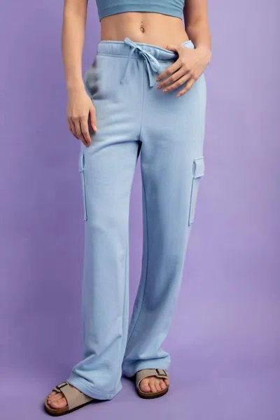 Sunday Morning Cargo Sweatpants In Sky Blue In Blue