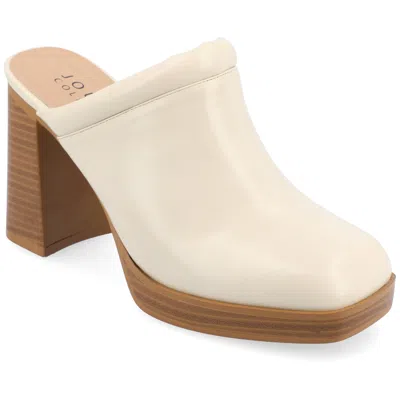 Journee Collection Izara Platform Mule In Beige