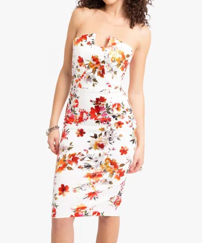 Black Halo Lena Sheath Midi Dress In Floral In Purple