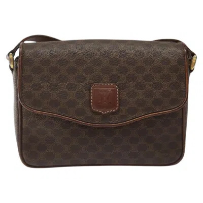 Pre-owned Celine Macadam Canvas Shoulder Bag () In Brown