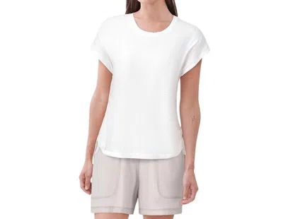 Surfside Supply Maria Cap Sleeve Slub Tee In White In White