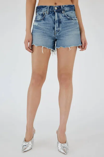 Moussy Elam Shorts In Blue In Blue