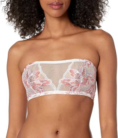Cosabella Paradiso Bandeau Bra In Rossa/white In Multi