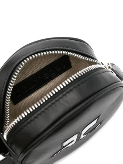 Courrèges Courreges Reedition Leather Circle Bag In Black