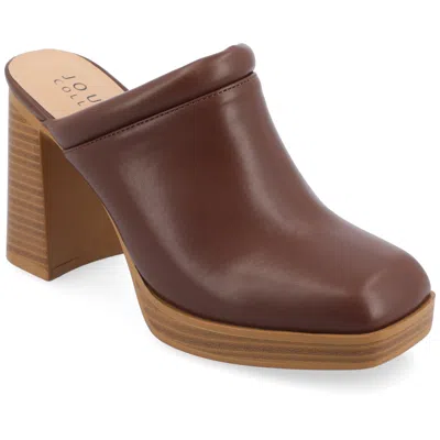Journee Collection Izara Platform Mule In Brown