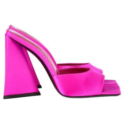 Attico Devon 115mm Satin Finish Sandals In Pink