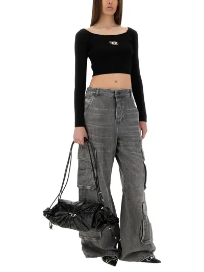 Diesel Top In Viscose Yarn From Responsibly Managed Forests In Black