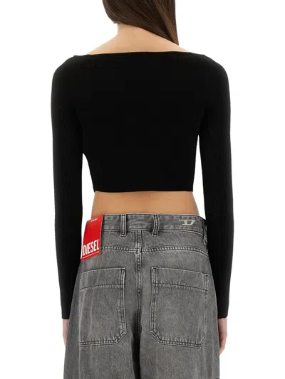 Diesel Top In Viscose Yarn From Responsibly Managed Forests In Black