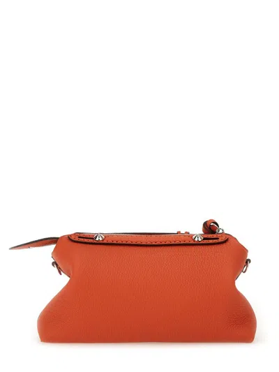 Fendi By The Way Saddle Bag Medium In Red