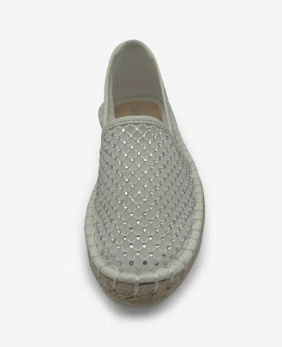 Reaction Kenneth Cole Reaction - Bonne Crystal Mesh Espadrille In Cream Crystal Mesh