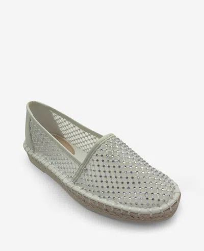 Reaction Kenneth Cole Reaction - Bonne Crystal Mesh Espadrille In Cream Crystal Mesh