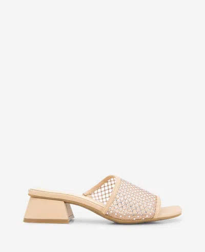 Reaction Kenneth Cole Reaction - Buenita Crystal Mesh Sandal In Almond Crystal Mesh