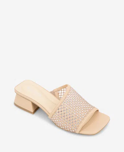Reaction Kenneth Cole Reaction - Buenita Crystal Mesh Sandal In Almond Crystal Mesh
