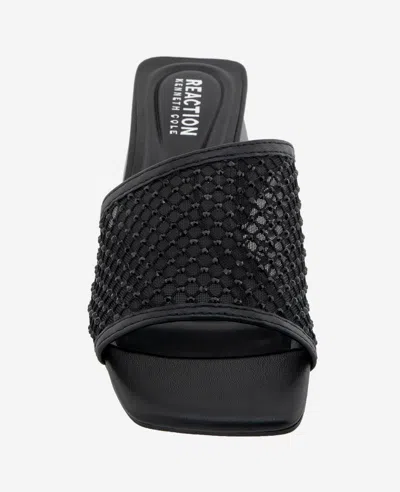 Reaction Kenneth Cole Reaction - Buenita Crystal Mesh Sandal In Black,black Mesh