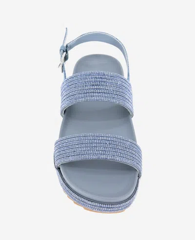 Reaction Kenneth Cole Reaction - Debra Two Band Crystal Sandal In Denim Crystal