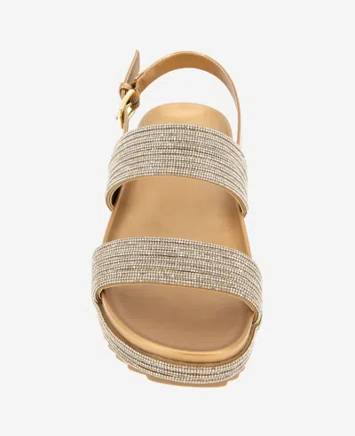 Reaction Kenneth Cole Reaction - Debra Two Band Crystal Sandal In Bronze Crystal