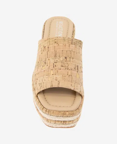 Reaction Kenneth Cole Reaction - Elissa Platform Cork Raffia Sandal In Natural Cork