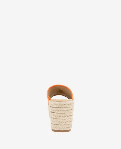 Reaction Kenneth Cole Reaction - Elissa Platform Raffia Sandal In Orange Raffia