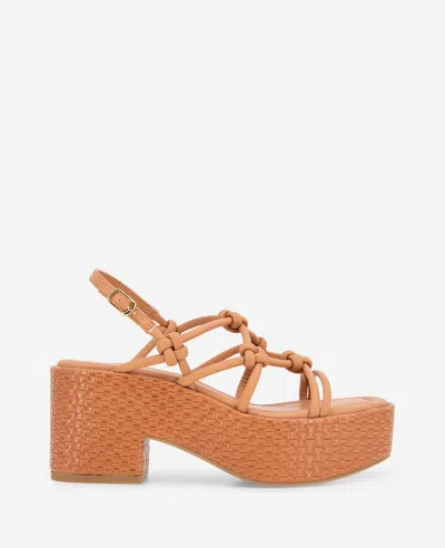 Reaction Kenneth Cole Reaction - Essa Woven Platform Sandal In Rust