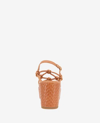 Reaction Kenneth Cole Reaction - Essa Woven Platform Sandal In Rust