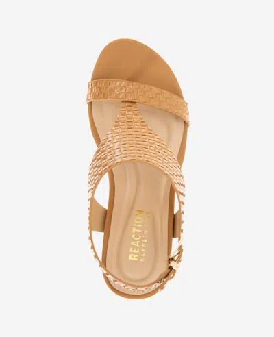 Reaction Kenneth Cole Reaction - Greatly Woven Wedge Thong Sandal In Tan Woven