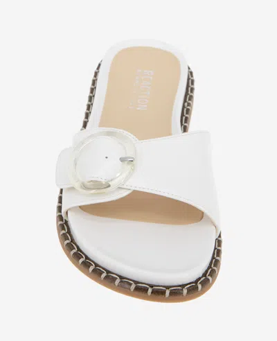 Reaction Kenneth Cole Reaction - Syrena Buckle Slide Sandal In Ecru