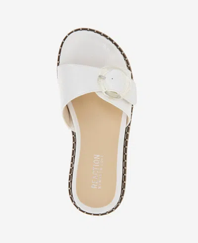 Reaction Kenneth Cole Reaction - Syrena Buckle Slide Sandal In Ecru