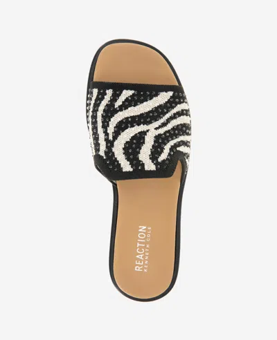 Reaction Kenneth Cole Reaction - Warmth Zebra Print Knit Sandal In Zebra Knit