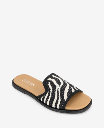 Reaction Kenneth Cole Reaction - Warmth Zebra Print Knit Sandal In Zebra Knit