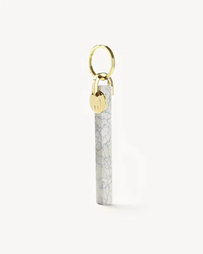Machete Bar Keychain In Marble - Gold In Grey