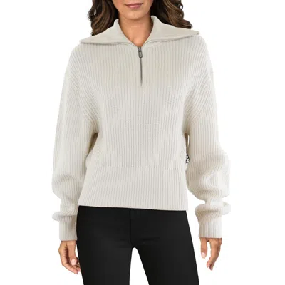 Hugo Boss Womens Ribbed Trim Bishop Sleeve Pullover Sweater In Multi