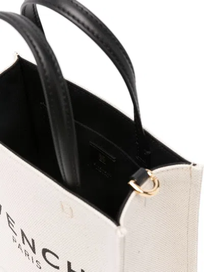 Givenchy G-tote Canvas Mini Tote Bag In Beige