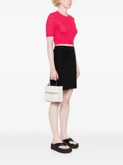 Givenchy G-tote Canvas Mini Tote Bag In Beige