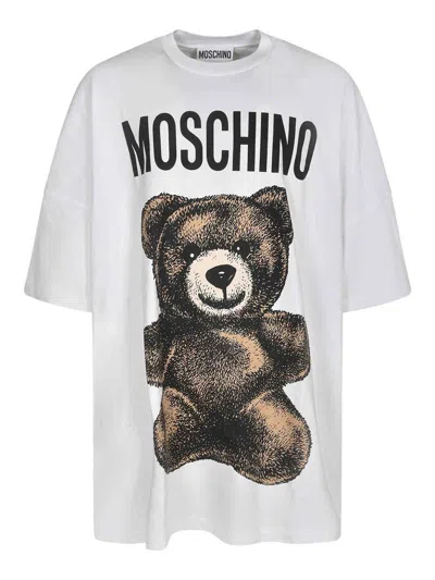 Moschino Oversized T-shirt Maxi Teddy Bear In White